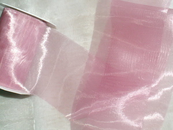 Tischband Organza 112mm rosa