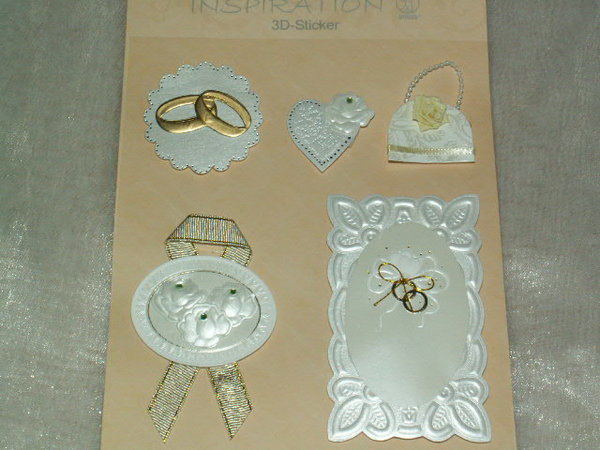 3D-Sticker-Hochzeit Ringe