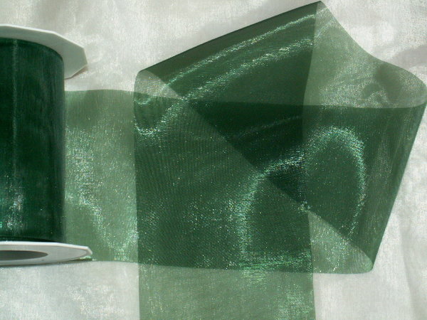 Tischband Organza 112mm dunkel grün