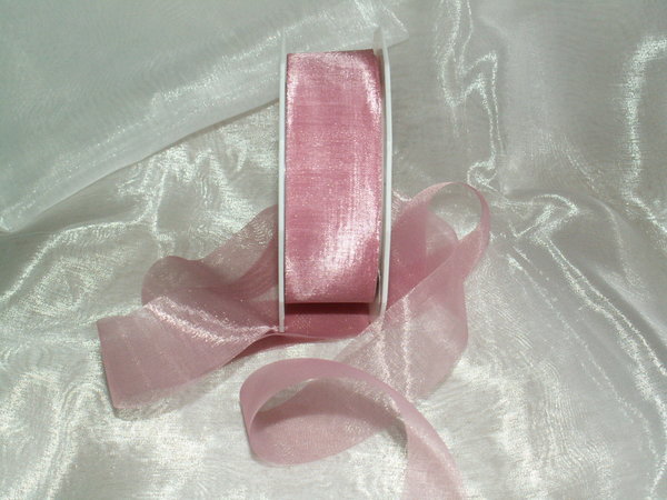 Organzaband 2,5 cm rosa