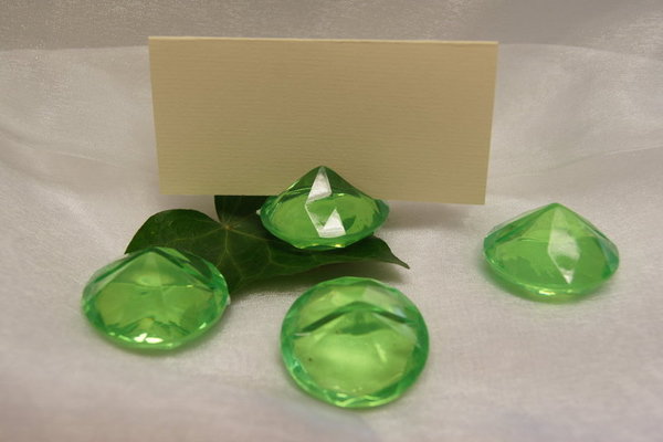 Diamant Tischkartenhalter grün