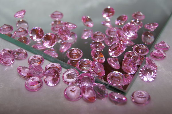 Deko Diamanten klein rosa
