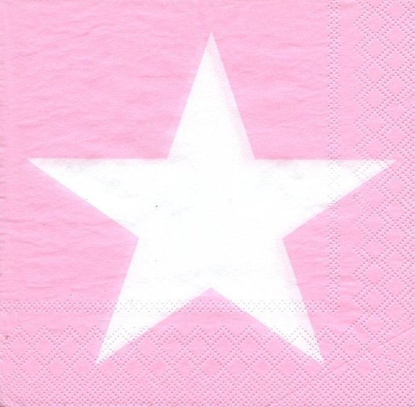 Servietten Stern rosa