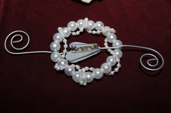 Anstecker  Hochzeit mit Perlen