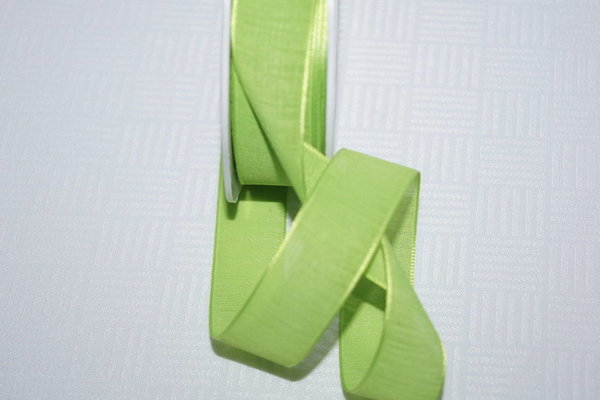 Schmuckband Leinenoptik 22mm hell grün