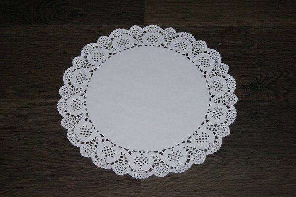 Tischset rund Papier weiß